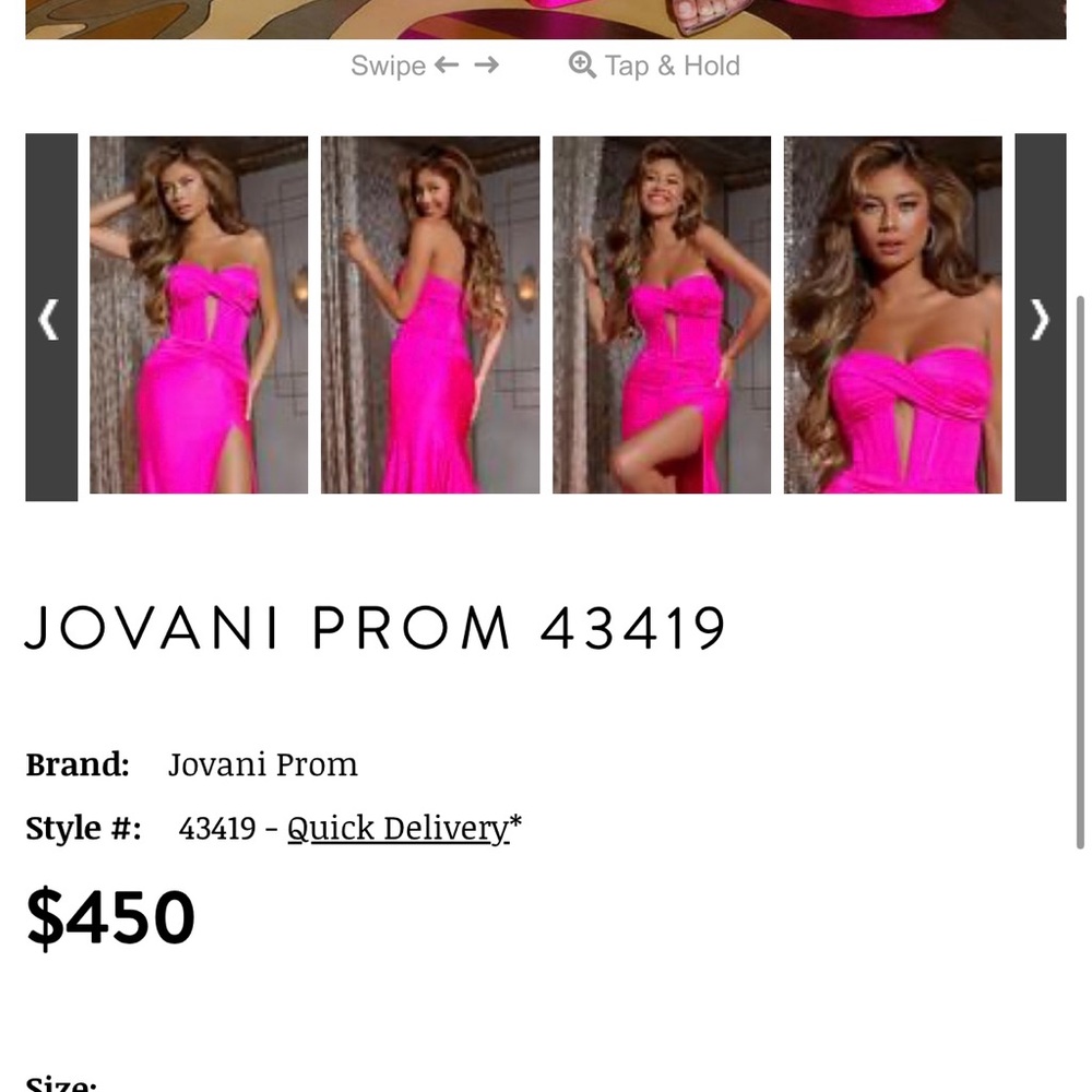 Hot pink formal dress